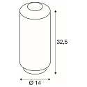 Luminaria de mesa PANTILO SLIM cil�ndrico E27, cromo regulable