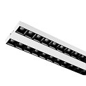 3-phase spot SIGHT EVO DOUBLE square IP20, black, lacquered dimmable