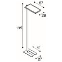 SLV floor lamp WORKLIGHT EASY FL with switch, suitable for VDU workstation, white dimmable