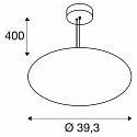 pendant luminaire OLYPSO 40 E27 IP20, black dimmable