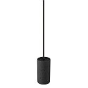 Luminaria colgante FITU PD STONE E27 IP20, negro regulable