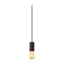 Luminaria colgante FITU PD STONE E27 IP20, negro regulable