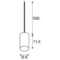 Luminaria colgante FITU PD STONE E27 IP20, negro regulable