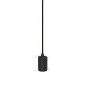 Luminaria colgante FITU PD RIBBED E27 IP20, negro regulable