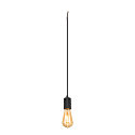 Luminaria colgante FITU PD RIBBED E27 IP20, negro regulable