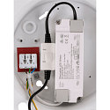 SLV Luminaria de techo PANEL 60 redondo, apto para puestos de trabajo VDU IP20, blanco, barnizado regulable
