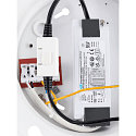 SLV Luminaria de techo PANEL 60 redondo, apto para puestos de trabajo VDU IP20, blanco, barnizado regulable