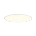SLV Luminaria de techo PANEL 60 redondo, apto para puestos de trabajo VDU IP20, blanco, barnizado regulable