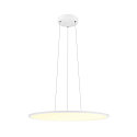 Luminaria colgante PANEL 60 redondo, apto para puestos de trabajo VDU IP20, blanco regulable
