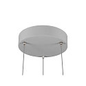 SLV Luminaria colgante PANEL 60 redondo, apto para puestos de trabajo VDU IP20, gris regulable