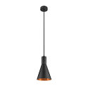 Luminaria colgante LALU� SET CONE 15 E27 IP20, negro regulable