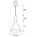 SLV Luminaria colgante LALU� SET CONE 15 E27 IP20, negro regulable