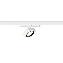 Foco trifásico  EURO CUBE 2 M angular, giratorio, apto para puestos de trabajo VDU IP20, negro, blanco regulable