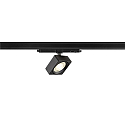 Foco trifásico  EURO CUBE 2 M angular, giratorio, apto para puestos de trabajo VDU IP20, negro regulable
