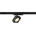 Foco trifásico  EURO CUBE 2 L angular, giratorio, apto para puestos de trabajo VDU IP20, negro regulable