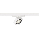Foco trifásico  EURO CUBE 2 L angular, giratorio, apto para puestos de trabajo VDU IP20, negro, blanco regulable