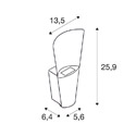 SLV Luminaria de pared para exteriores RASTERLYS WL UP/DOWN directo / indirecto, c�nico, resistente al aire marino IP65