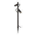 SLV Luminaria con pincho de tierra HELIA SLIM POLE DOUBLE con enchufe IP65, negro