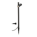Luminaria con pincho de tierra HELIA SLIM POLE SINGLE con enchufe IP65, negro