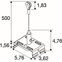 light strip system cord suspension eyelet EASYLIGHT, stainless steel