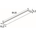 SLV Barra luminosa BATTEN FLAT P 600 27 830/840/850 ML, DALI2 WH IP44, blanco regulable 12W 1505lm 3000|5000K CRI 80-89 6.46cm
