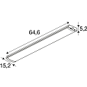 SLV Barra luminosa BATTEN FLAT P 600 27 830/840/850 ML, DALI2 WH IP44, blanco regulable 12W 1505lm 3000|5000K CRI 80-89 6.46cm