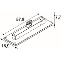 SLV Luminaria trifásica TRACK PANEL IP20, blanco regulable