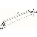 SLV Luminaria para locales húmedos TUBULAR P 120 IP66, blanco regulable