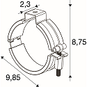 SLV Accesorios de montaje TUBULAR P 2 piezas, negro, plata