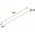 SLV pendant luminaire WORKLIGHT P LINE 150 suitable for VDU workstation IP20, silver dimmable