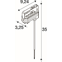 SLV Adaptador BATTEN INDUSTRY C+P, blanco