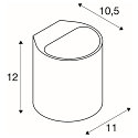 SLV Luminaria de pared PLASTRA GL 104 ROUND redondo G9, blanco