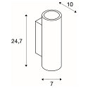 SLV Luminaria de pared PLASTRA TUBE GU10, blanco