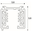 SLV 3-Phase surface track S-TRACK, 220-250V, 1m, black