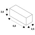 SLV Accessories for 3-Phase surface track S-TRACK Straight coupler, electrical, black