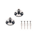 Soporte de pared TENSEO 2 piezas, corto, cromo