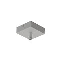 Roseta de techo para GLENOS angular, con alivio de tensi�n, plata