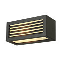 Luminaria de pared BOX-L de 1 llama, angular E27 IP44, antracita regulable