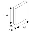 SLV Surface mounting frame for Outdoor wall luminaire ENOLA C OUT WL / MYRA wall luminaires, anthracite