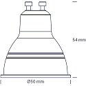 SLV Bombilla LED 10 piezas GU10 4,8W 380lm 4000K 36° regulable ópalo