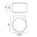 ACB outdoor wall luminaire ANIA 16/2060-2 2 flames IP65, white