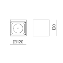 ACB Luminaria de pared para exteriores HAMAL 16/2081 IP65, antracita