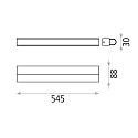 ACB Luminaria de pared TESLA 16/3834-55 IP44, cromo, �palo, blanco 