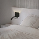 ACB Luminaria para leer CALMA 16/3836 con interruptor, con conexi�n USB, ajustable IP20, negro