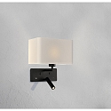 ACB Luminaria de pared ROMEO 16/3971 con interruptor, con conexi�n USB, ajustable E27 IP20, n�quel mate