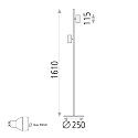 ACB Luminaria de pedestal GINA GU10 IP20, blanco 