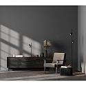 ACB Luminaria de pedestal GINA GU10 IP20, negro 
