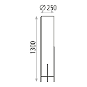 ACB floor lamp NAOS 130 with switch E27 IP20, gold 