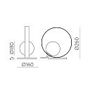 ACB table lamp HALO 3815/1 IP20, opal, black