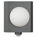Luminaria de pared para exteriores TYPE NO 6127 con sensor, con detector de movimiento E27 IP44, antracita regulable